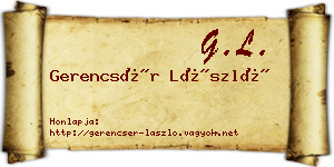 Gerencsér László névjegykártya