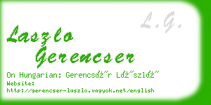 laszlo gerencser business card